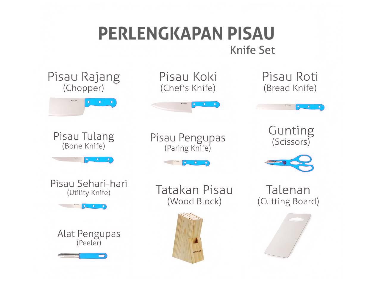 Vicenza Pisau Set V920K Biru Muda